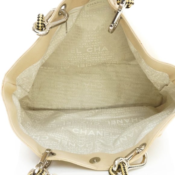 Auth Chanel Tote Bag Canvas Beige #15757C26 - Picture 7 of 14